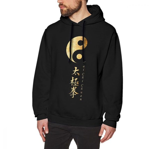 

tai chi yin yang hoodies 2018 homme sweatshirt round neck big size plus szie new arrival fashionable, Black
