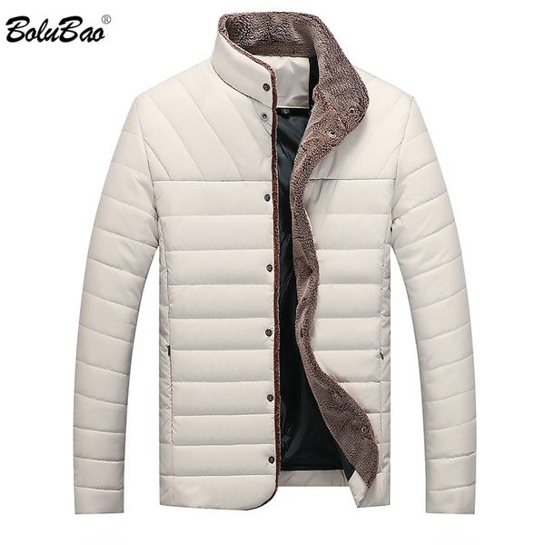 

bolubao casual men jacket winter warm men's solid color cotton blend mens bomber jacket coats casual thick outwear, Black;brown