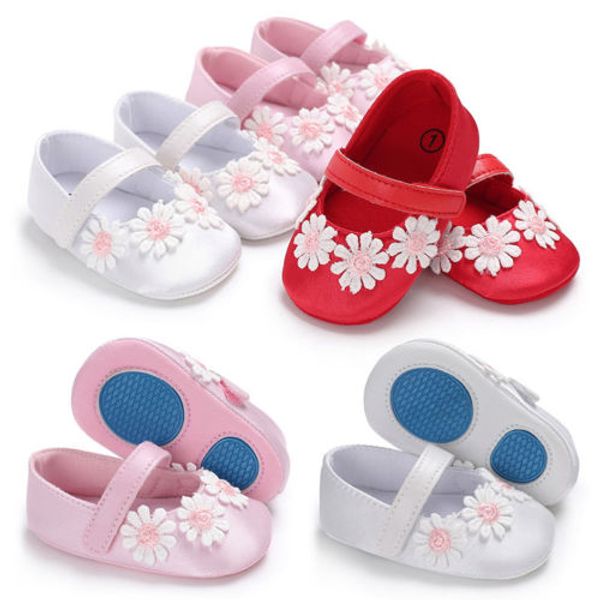 

new fashion baby newborn flower first walkers toddler girl crib shoes pram soft sole prewalker anti-slip sneakers