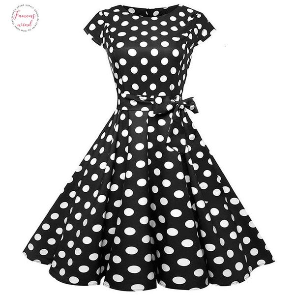 

black white polka dot vintage rockabilly dress summer women floral print short sleeve robe dresses party mini dresses jurkjes, Black;gray