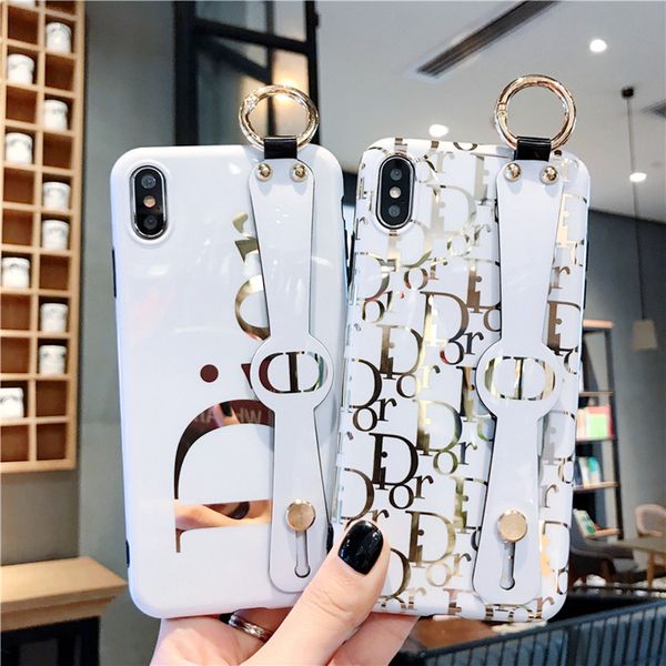 

Роскошный Pattern Дизайнер Браслет Бампер Телефон Чехол Для iPhone XS Max XR X 8 7 Plus Наручный