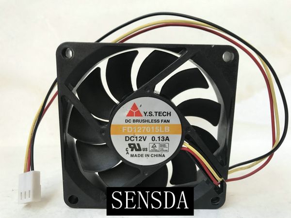 

y.s tech 70mm fan new original 7cm fd127015lb 7015 12v 0.13a silent cooling fan