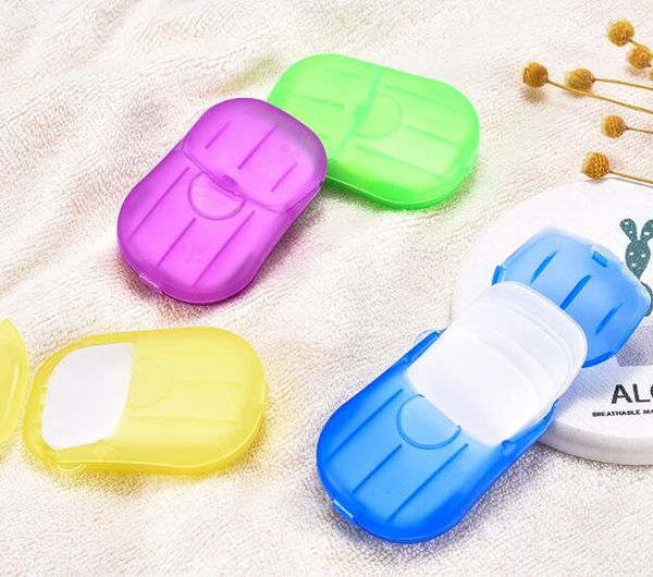 

20pcs/box disposable anti dust mini travel soap paper washing hand bath cleaning portable boxed foaming soap paper scented sheets