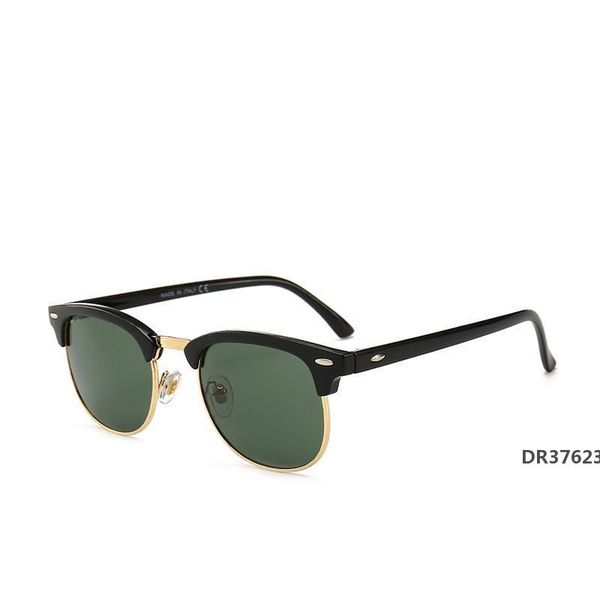

ins sun glasses style men sunglasses vintage pilot uv400 protection womens wayfarer glasses with case and boxdr37623, White;black