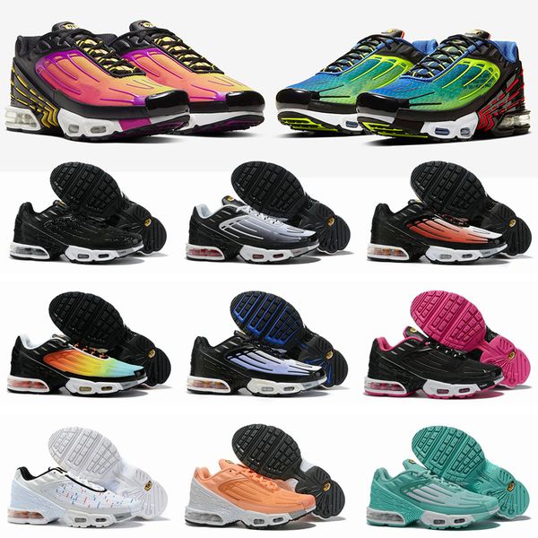 

fashion plus 3 tn turned parachute sunset running shoes men women sneakers red blue spider anniversary edition mens trainers 36-45, White;red