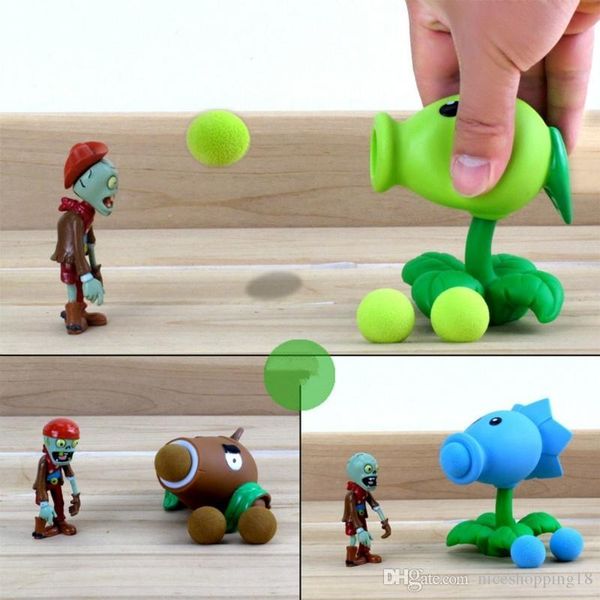 

low price discout t608 pvc plants vs zombies peashooter action figure model toys gifts toys for children 38 styles