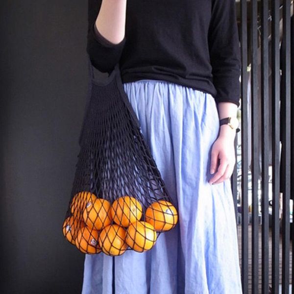 

mesh net turtle bag string shopping bag reusable fruit storage handbag totes new women shopping mesh shopper #30