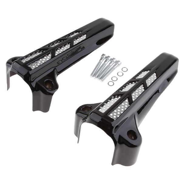 

2pcs l&r lower fork leg covers for 14-16 harley flht flhx black