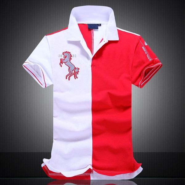 Poloshirt für Herren, Big Horse, einfarbig, kurz, Herrenbekleidung, Marke Big Horse, Stickerei, Sommerstil, kurze Ärmel, einfarbig