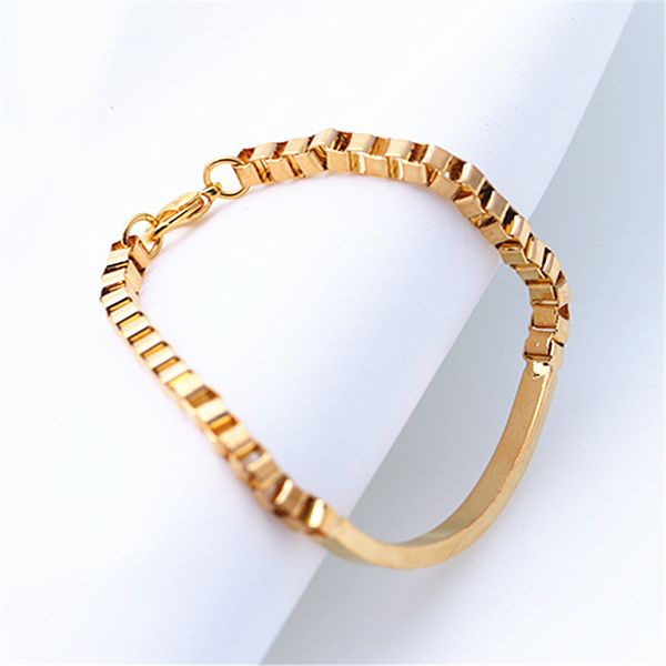 

charm bracelets gold bracelet classic fashion wild woman hand jewelry chain, Golden;silver