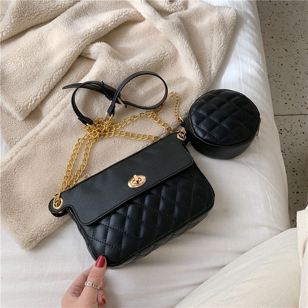 

2pcs solid color pu leather crossbody bags for women 2019 designer female shoulder messenger bag lady travel handbags and purses