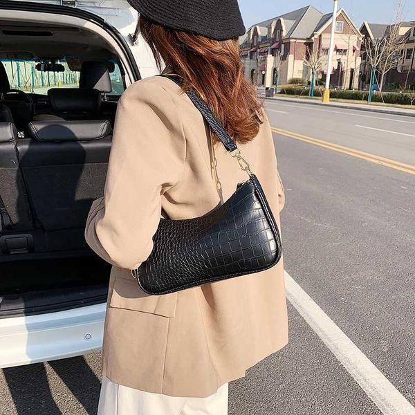 

2020 new crocodile pattern crossbody bags for women messenger bag pu leather handbags women shoulder bag sac