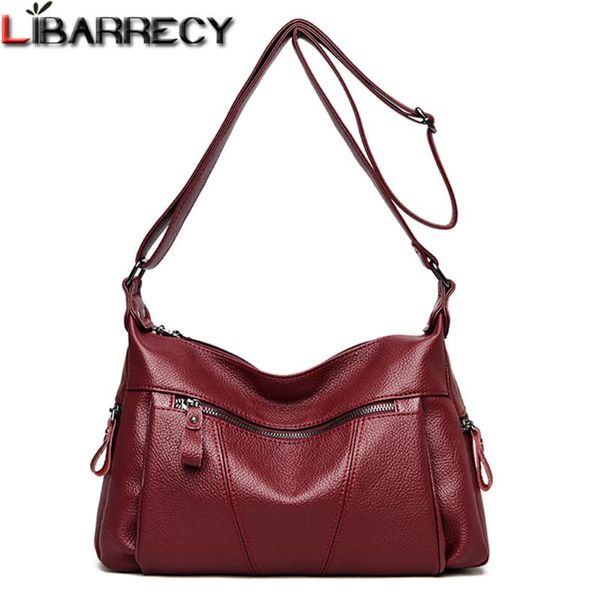 

new summer soft leather women's shoulder bags designer handbags female fashion elegant crossbody bag casual travel messenger bag