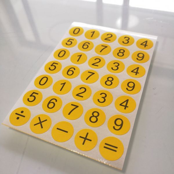 

100 sets/lot, diameter 16mm, 0 to 9 paper sticker for number teaching tool in primary school and kindergarten, item no.of27