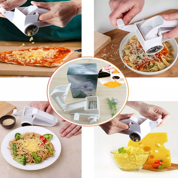 

new classic plastic hand-cranked rotary cheese grater rotary ginger slicer grater chocolate slicer vegetable grater cheese tools an2884