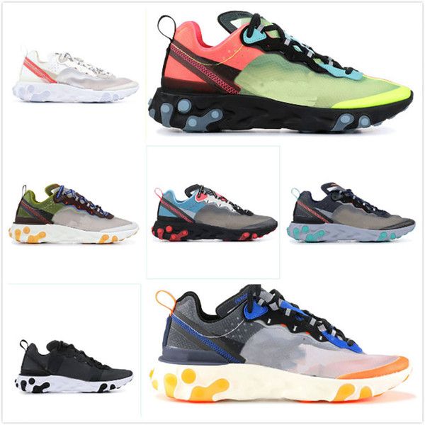 

2019 new UNDERCOVER x Предстоящий элемент React 87 Pack Белые кроссовки Марка Мужчины Женщины Тр