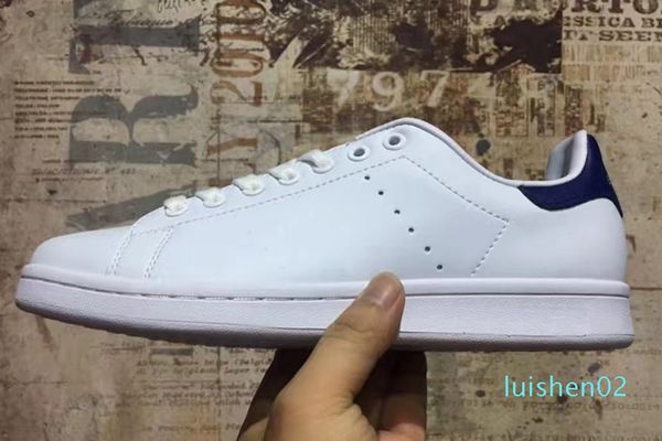

2020 new designer newsest stan shoes fashion brand smith leather men women classic flats casual shoes 36-45 l02, Black