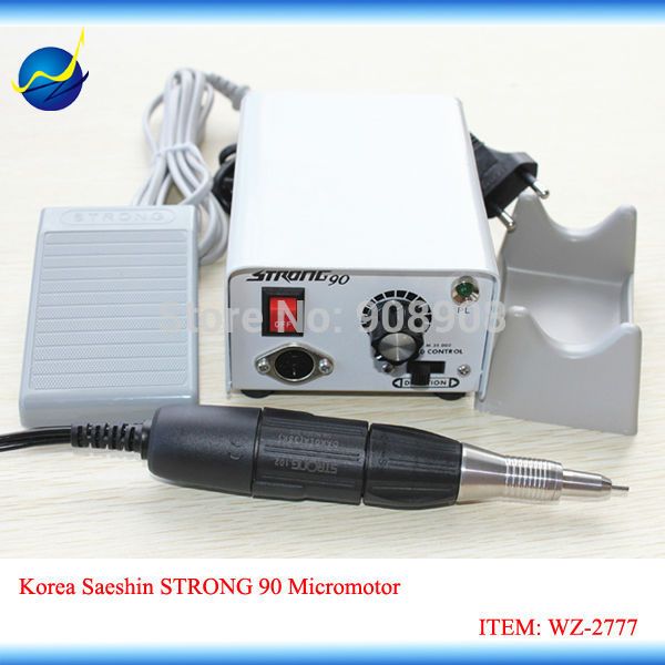 

original korea strong 90 electric micromotor & 102 brush motor polishing polisher for laboratory, jewellery, hobby and nail file