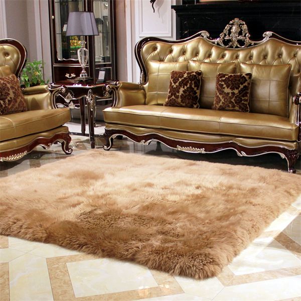

100% wool carpets for living room bedroom fur rug long hair soft sheepskin rug carpet kids room thicken children play floor mat