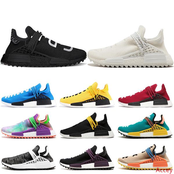 

human race hu running shoes for men women pharrell williams yellow nerd black white red blue mens trainer breathable runner sports sneakers