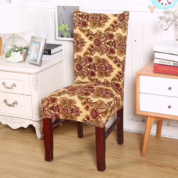 

1pcs leaf flower heart stretch home decor dining chair cover spandex decoration covering office banquet l chair covers