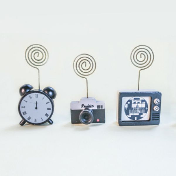 

creative home decorations wooden retro decoration crafts 1 pcs birthday party deskbusiness card clock series message folder