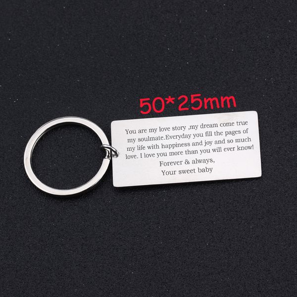 

lover gift you are my love story my dream come true soulmate i love you more than will ever know key fobs jewelry, Silver