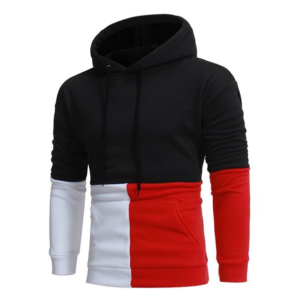 

fashion men hoodies with pockets sweatshirt winter thick hooded hombre clothes casual long sleeve sweatshirts men, Black