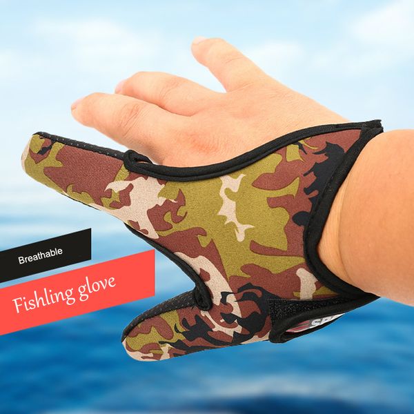 

professional anti-slip fishing glove 2 fingers fishling breathable gloves finger protector outdoor equipment tool sport leisure accessories, Black