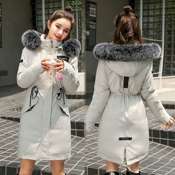 

wholesale autumn and winter fashion women's new loose down cotton coat, Black