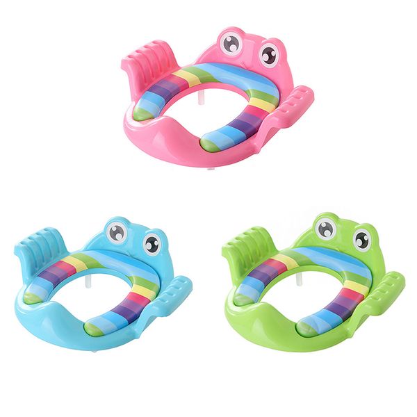 

travel portable baby potty seat pad kids frog shape rainbow travel toilet training seat toilet mat cover cushion with handle