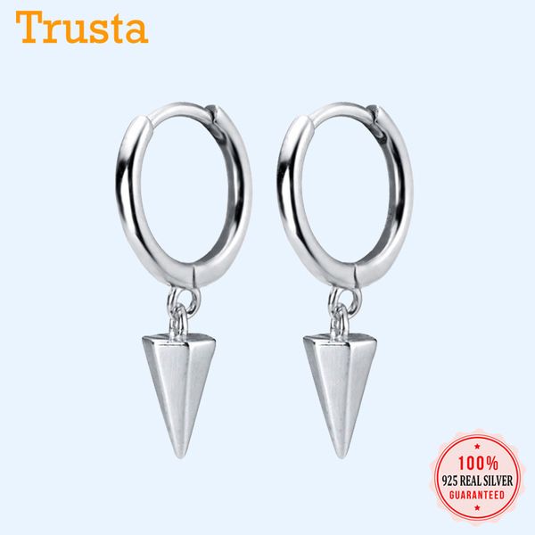 

trustdavis genuine 100% 925 sterling silver cute sweet small cone hoop earrings for women girl wedding jewelry gift ds1773, Golden