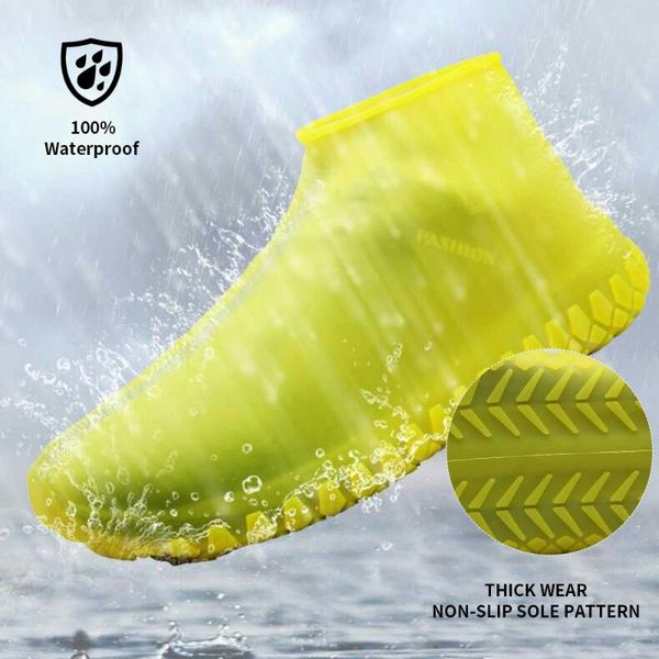 

waterproof rain shoe covers reusable slip-resistant silicone shoe covers choose 25-45 yard