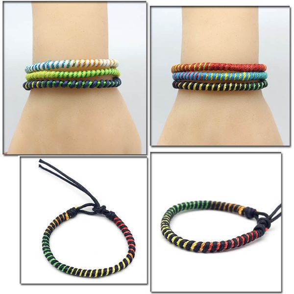 

10 color bohemian hand-woven bracelet men and women universal couple hand rope, multi-color bracelets wholesale, Golden;silver