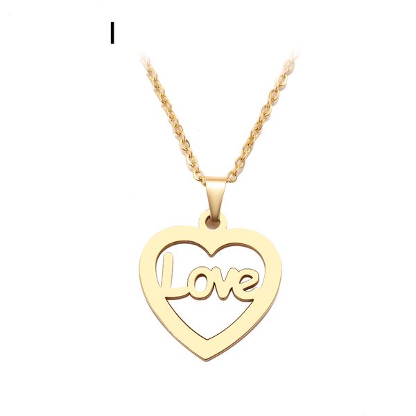

stainless steel necklace for women man love noble heart gold and silver color pendant necklace engagement jewelry bridal wedding