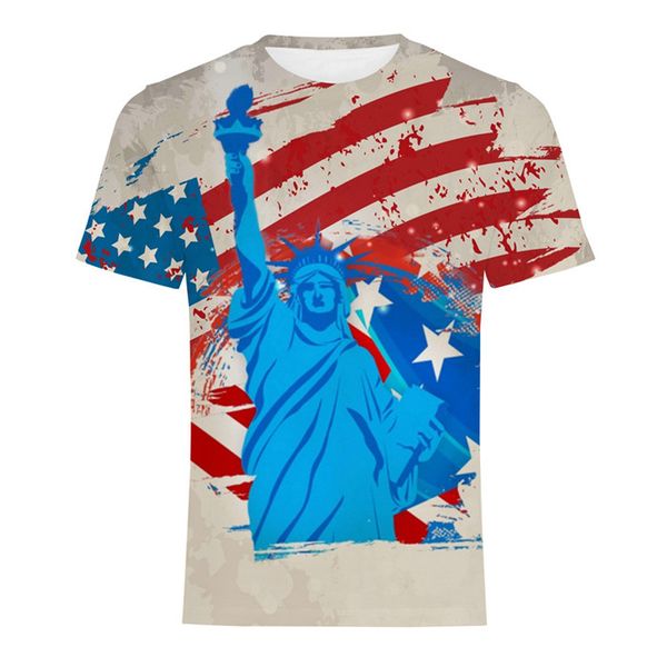 

independence day mens tshirt sumemr designer short sleeve crew neck slim print tees male fashion style clothes, White;black
