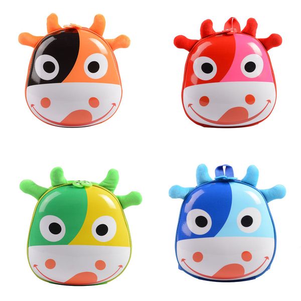 

multi-function kids eggshell package cartoon animal patchwork zipper kindergarten school bag smooth wear resistant backpack kids schoolbag