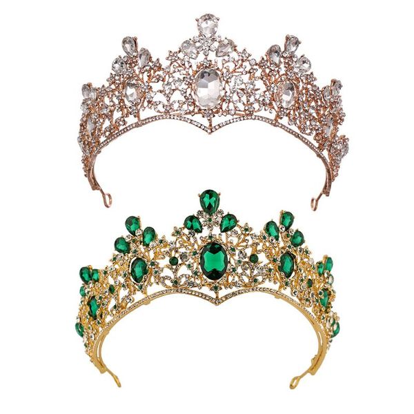 

люкс корона головной убор свадебные платья аксессуары ювелирные изделия барокко головной убор оголовьем, Golden;white