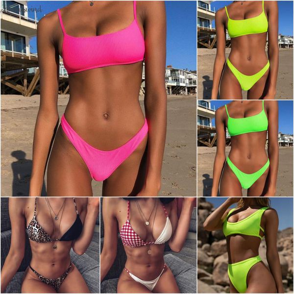 

купальник лето 2019 pure sexy цвет женщины бикини установить бинты купальник бразильские полиэстер бикини бикини женщины, White;black