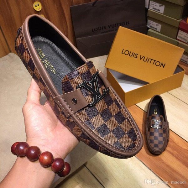 

19fw leather loafers men shoes luxury brands casual shoes men driving shoes men mocassin zapatos de hombre mocasines hombre ayakkabi yetc6, Black