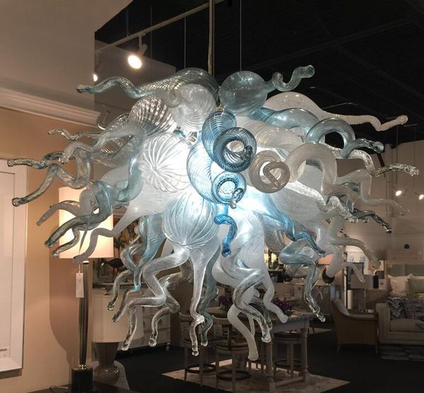

lamps creative white and blue chandeliers lighting hand made chandelier led modern murano glass pendant lamp