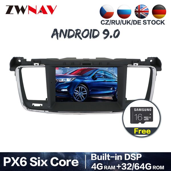 

px6 4+64 android 9.0 car dvd stereo multimedia for 508 2011-2017 radio gps navi audio video stereo head unit bt map