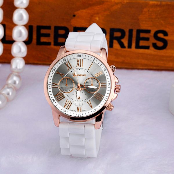 

geneva montre femme women dress watches roman numerals quartz analog wrist watch zegarek damski girls bracelets reloj relogio, Slivery;brown