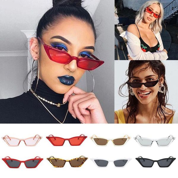 

iboode vintage cat eye солнцезащитные очки женщины марка ретро вс очки маленький красный sunglass очки очки óculos с мешками, White;black
