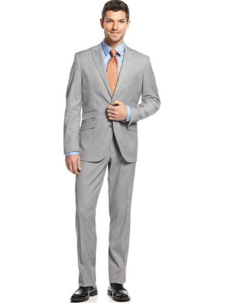 

light grey custom made 2 piece men's blazer suit for wedding slim fit business office groom party jacket men suit with pants, White;black