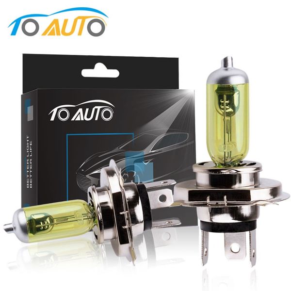 

2pcs h4 55w halogen bulb car light source high power quartz glass car driving lamp auto fog lights 3000k 5000k yellow white 12v