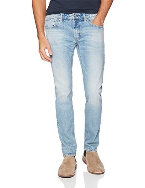 

denim garage classics men's slim-fit stretch jean light blue