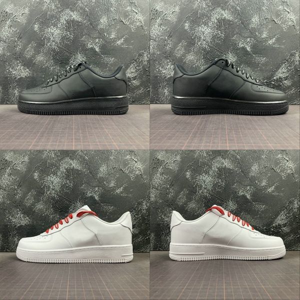 

special edition 1 low all black athletic designer shoes triple white low one fashion sport skateboard sneakers good quality, White;red