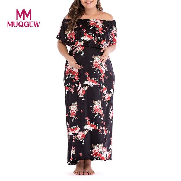 

women's pregnancy off shoulder floral dress maternity lady's sundress clothes maternity dresses pregnant woman clothes #ss, White