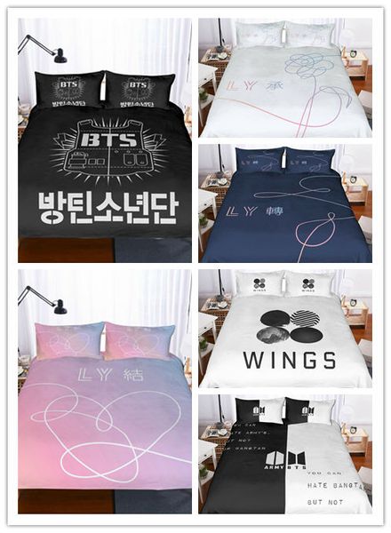 

KPOP BTS Bangtan Boys Комплект постельного белья пододеяльник пододеяльник наволочка
